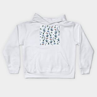 Orca Encounter Ditsy (Tiny) Print Kids Hoodie